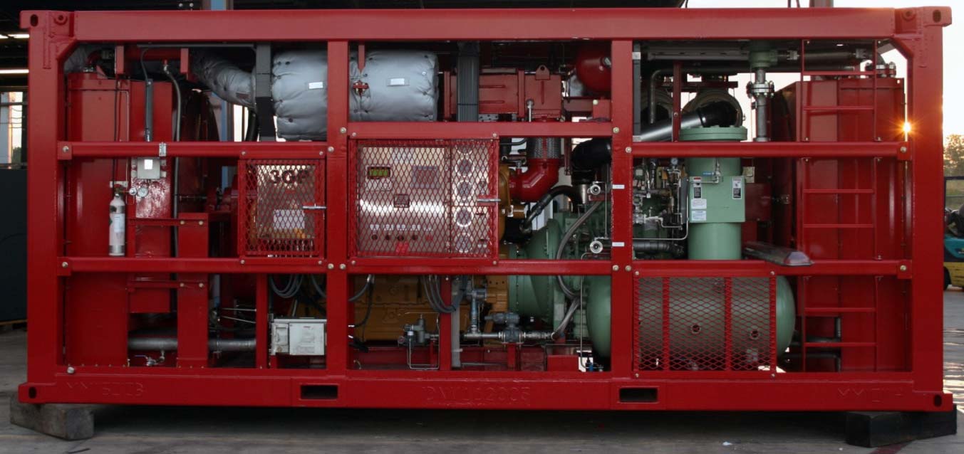 Oil-Flooded Rotary Screw Compressor Packaged in DNV 2.7-1 Offshore container