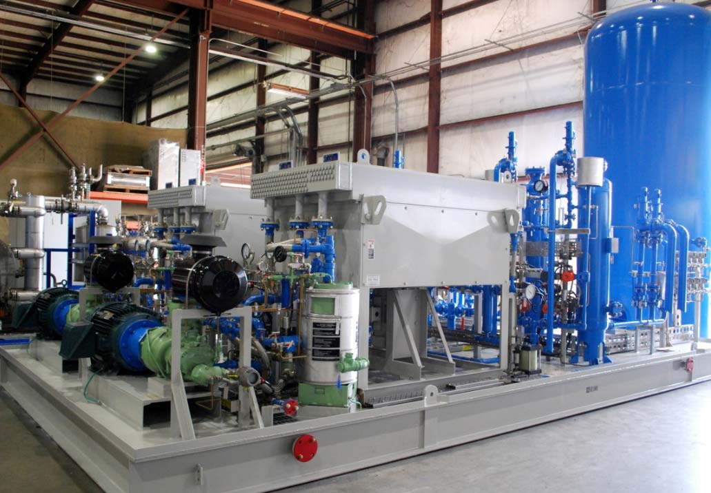 Oil-Flooded Rotary Screw Compressors engineered and installed for Instrument Air package